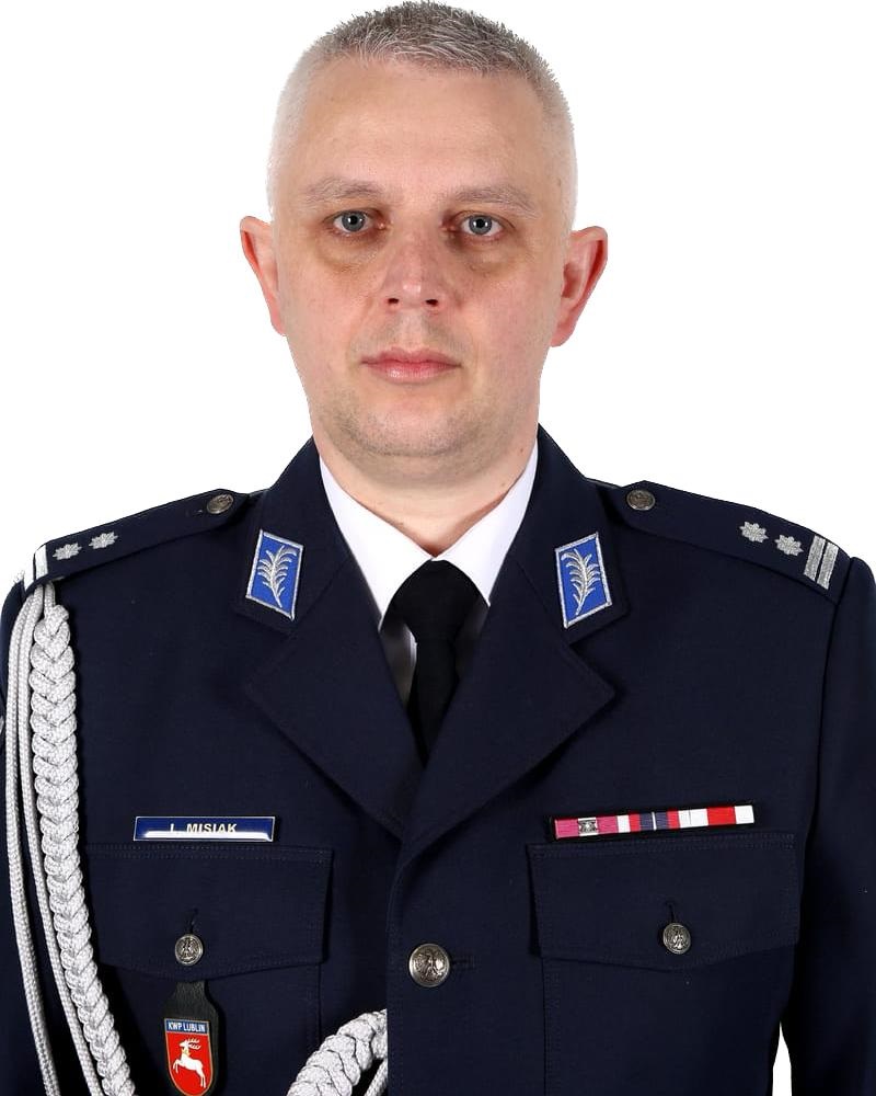 Komendant Powiatowy Policji w Łukowie młodszy inspektor Leszek Misiak