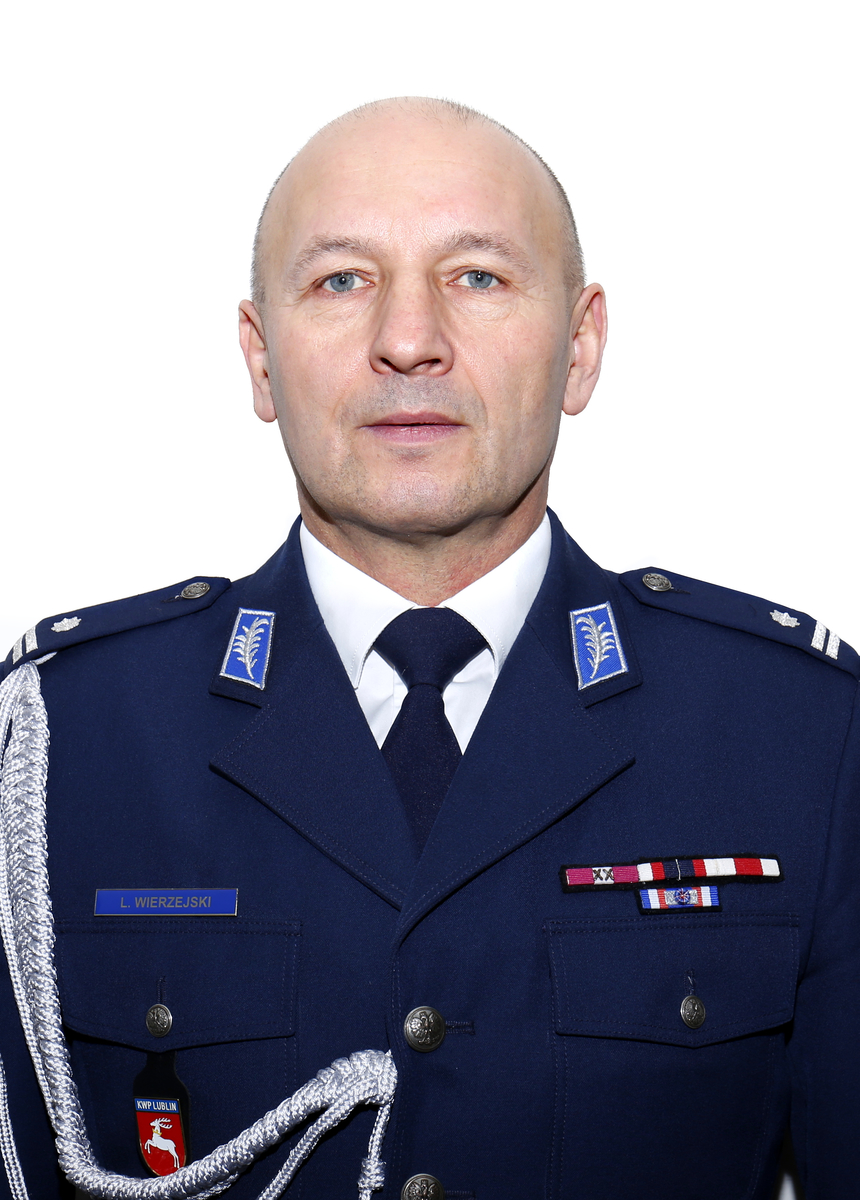 Komendant Powiatowy Policji w Łukowie młodszy inspektor Leszek Misiak