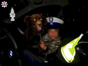 odnaleziony chłopczyk ze swoim psem