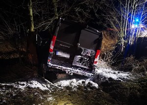 tył uszkodzonego samochodu marki Fiat Ducato