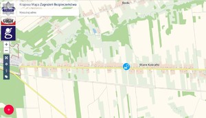 Krajowa Mapa Zagrożeń Bezpieczeństwa - droga w Starych Kobiałkach