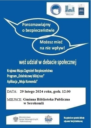 plakat - debata w Serokomli