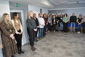 pracownicy Komendy Powiatowej Policji w Łukowie