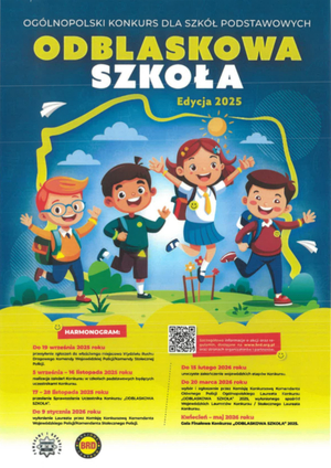 Plakat akcji &amp;quot;Odblaskowa szkołą&amp;quot;