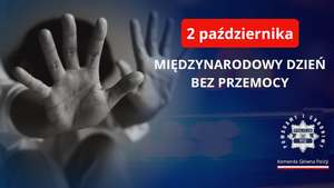 plakat akcji Międzynarodowy dzień bez przemocy