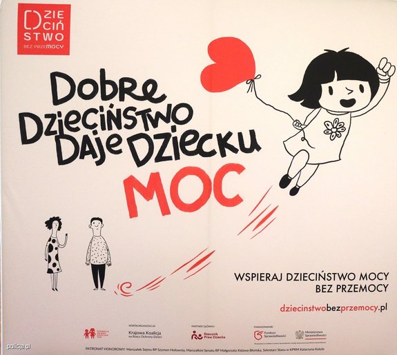 plakat akcji &quot;dzieciństwo bez przemocy&quot;