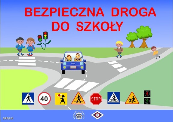 Plakat akcji bezpieczna droga do szkoły